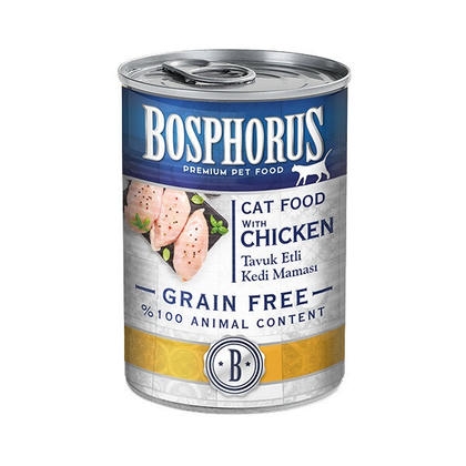 Bosphorus Tavuk Etli Taurinli Tahılsız Yetişkin Kedi Konservesi 415gr