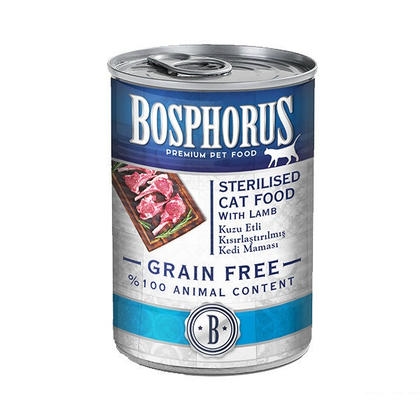 Bosphorus Kuzu Etli Tahılsız Taurinli Kısırlaştırılmış Kedi Konservesi 415gr