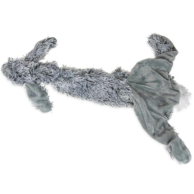 Karlie Flantino اسباب بازی سگ خرگوش مخملی 30 Cm مشکی