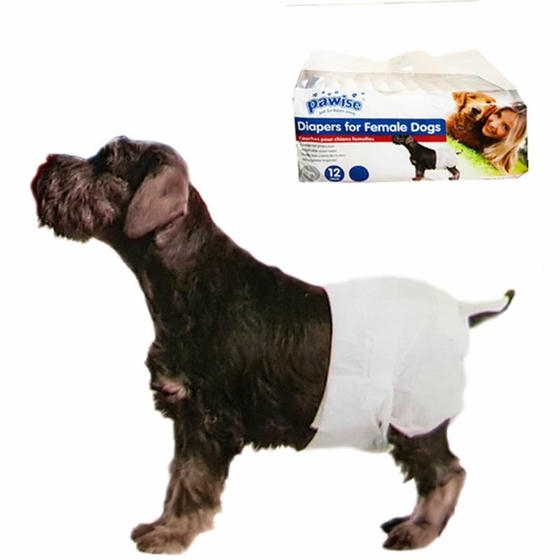 Pawise Köpek Alt Bağlama Bezi S Boy Siyah 12 Adet