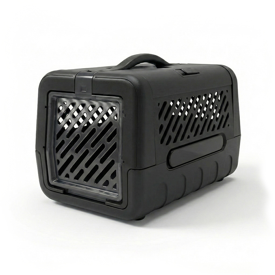 Teng Kedi ve Küçük Irk Köpekler İçin Katlanır Taşıma Çantası Siyah (42x30x30 cm)