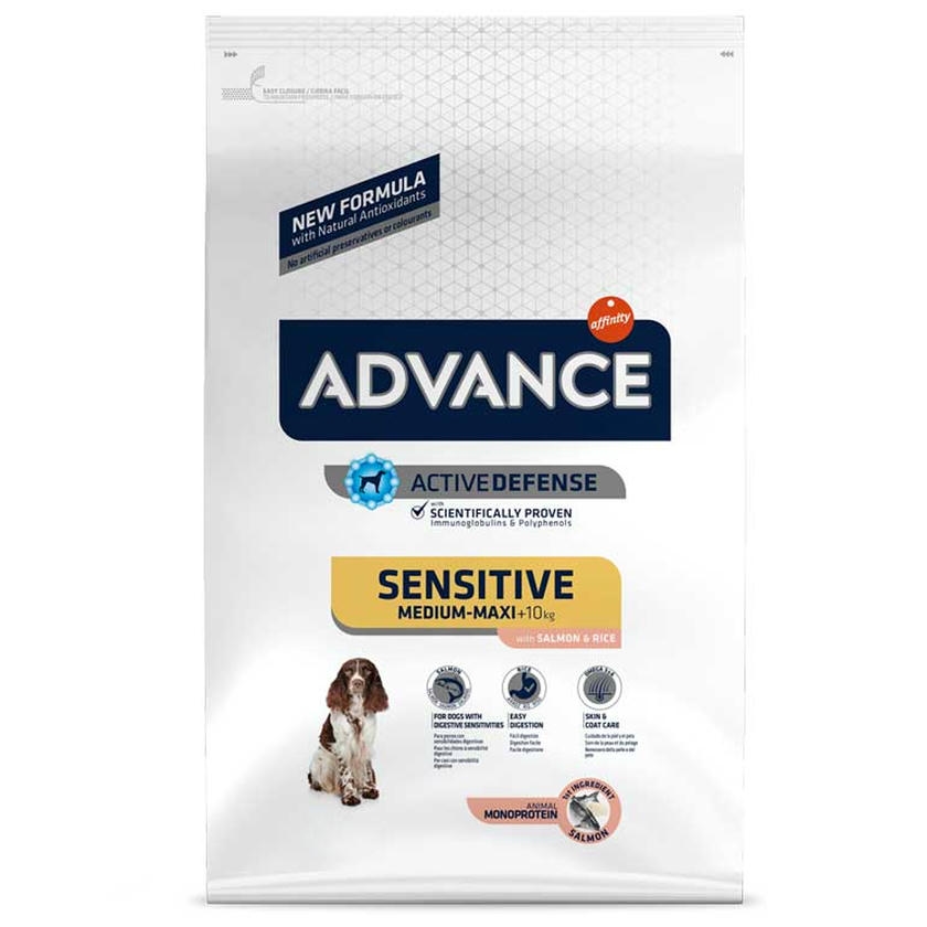 Advance Dog Sensitive Somonlu Pirinçli Hassas Yetişkin Köpek Maması 12Kg