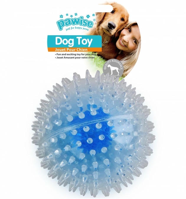Pawise Işıklı Dikenli Zıplayan Top Köpek Oyuncak 15 cm