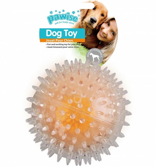 Pawise Işıklı Dikenli Zıplayan Top Köpek Oyuncak 15 cm