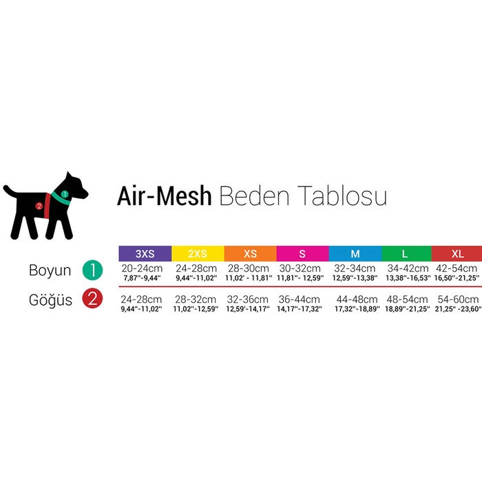 Tailpetz Airmesh Köpek Göğüs Tasması Neon Lime [Small]