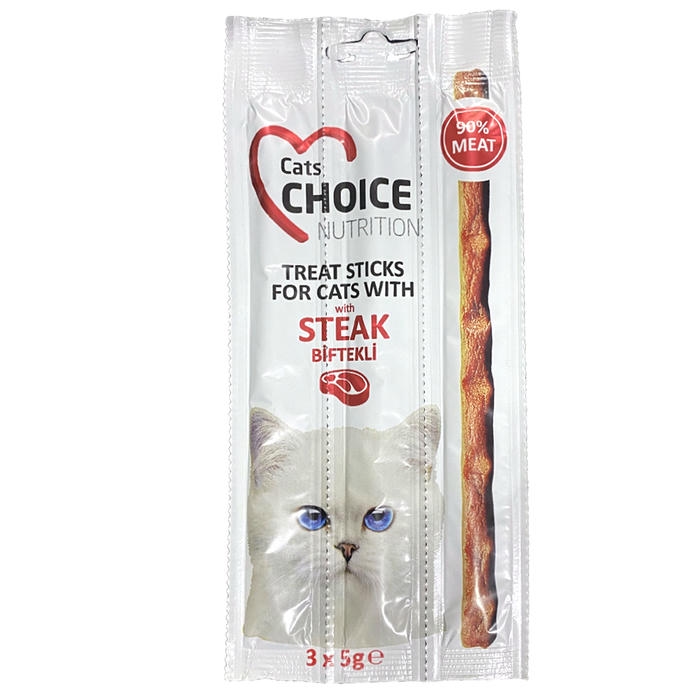 Cat's Choice Nutrition Biftekli Kedi Ödül Çubuğu 15gr (3'lü)