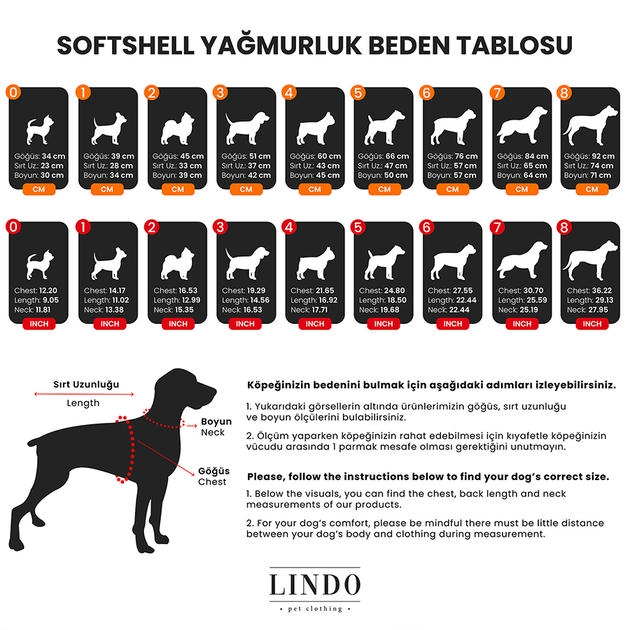 Lindo Softshell Army Green Küçük,Orta ve Büyük Irk Köpek Yağmurluğu Beden 1