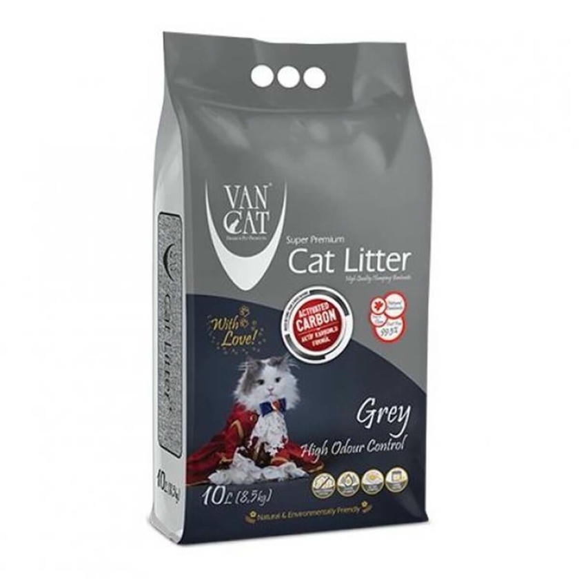 Vancat Aktif Karbonlu Topaklaşan Kedi Kumu İnce Taneli 10 Kg
