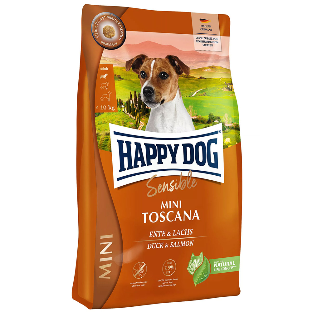Happy Dog Mini Toscana Ördek ve Somonlu Köpek Maması 4kg