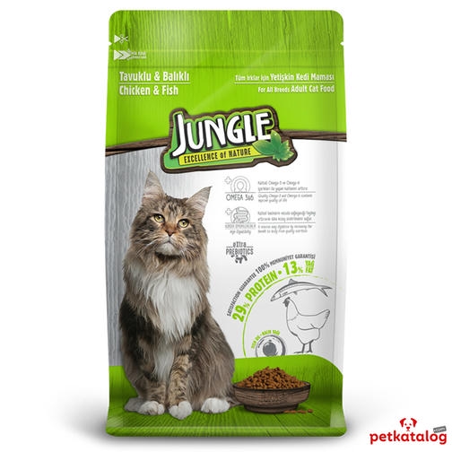 Jungle مرغ-ماهی بزرگسالان 500 g غذای گربه