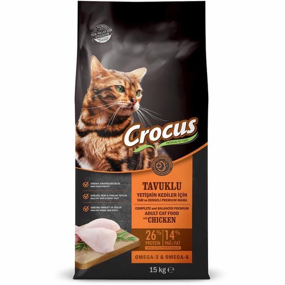 Crocus Tavuk Etli Yetişkin Kedi Maması 15kg