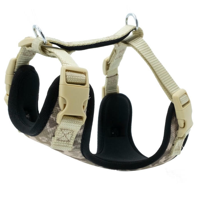 Doggie Havalı Dokumadan El Yapımı Köpek Göğüs Tasması M-2x45-55cm - Camo