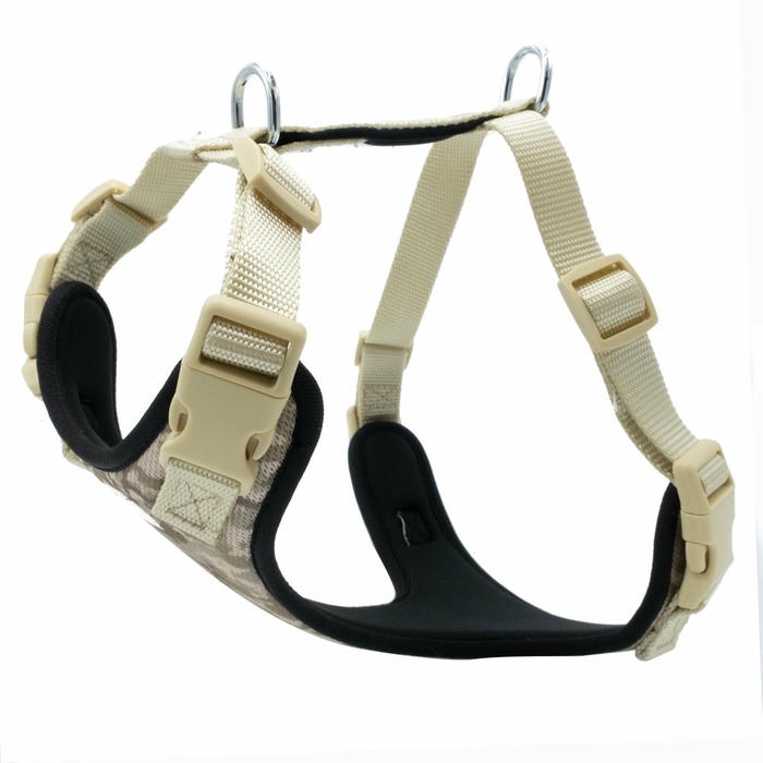 Doggie Havalı Dokumadan El Yapımı Köpek Göğüs Tasması M-2x45-55cm - Camo