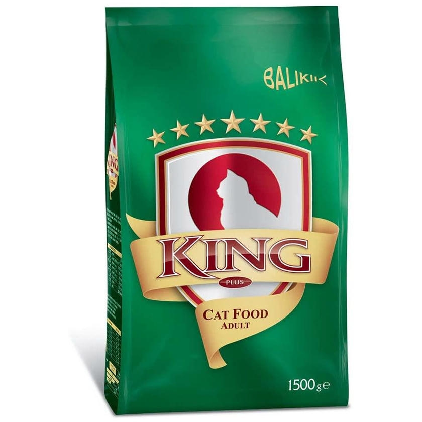 King Balıklı Yetişkin Kedi Maması 1,5 kg