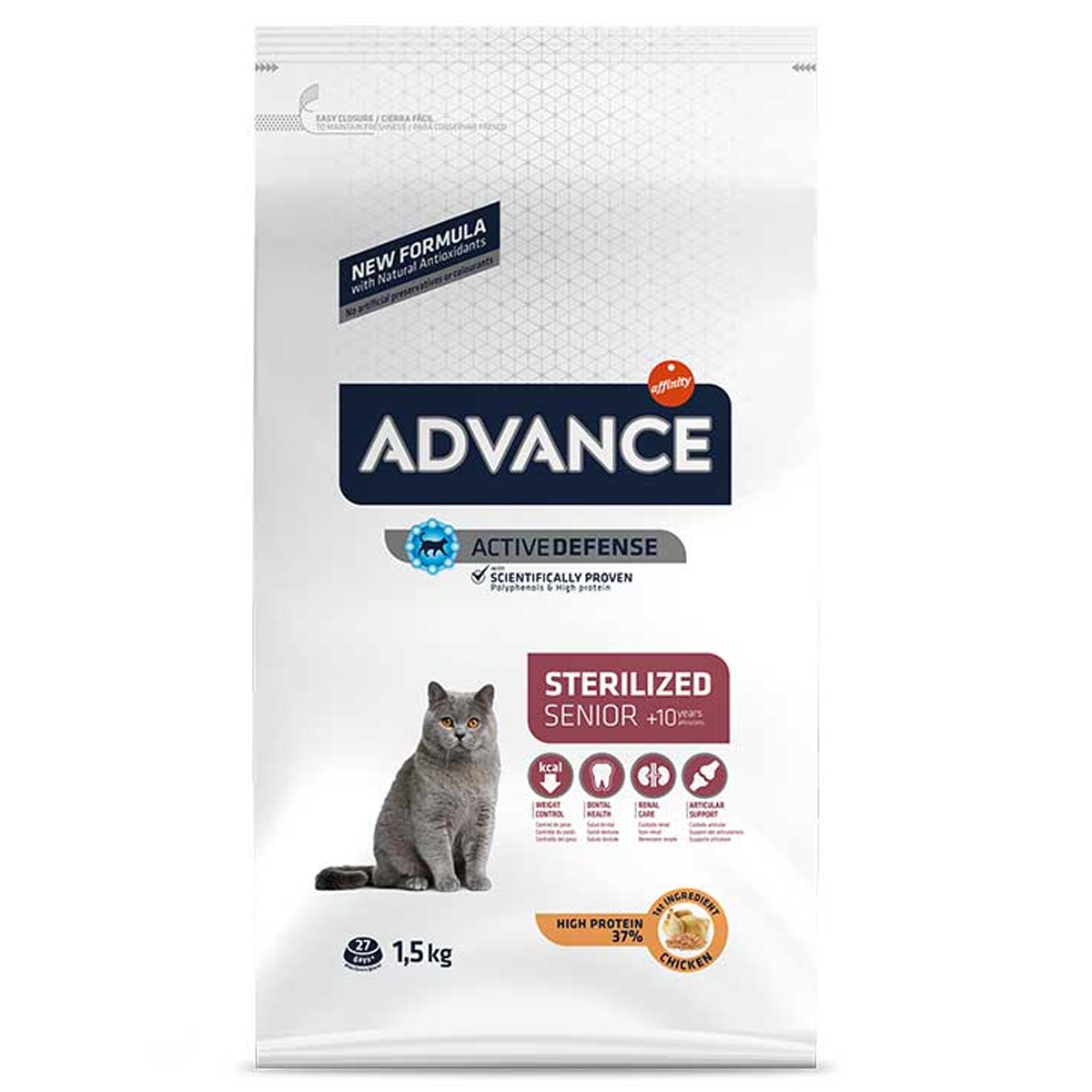 Advance +10 Tavuklu Kısırlaştırılmış Yaşlı Kedi Maması 1,5kg
