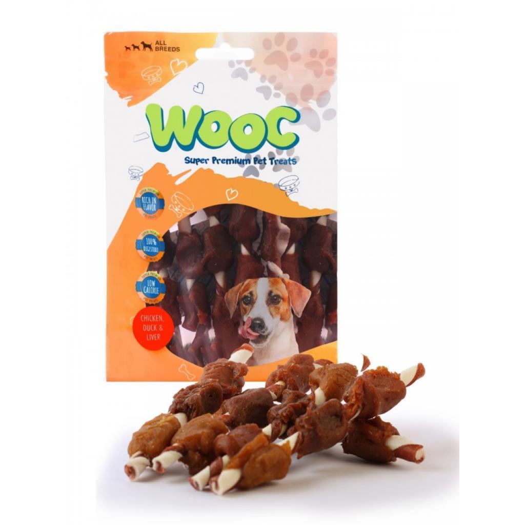 Wooc Tavuk Ördek ve Ciğer Sargılı Köpek Ödül Çubuğu 80gr