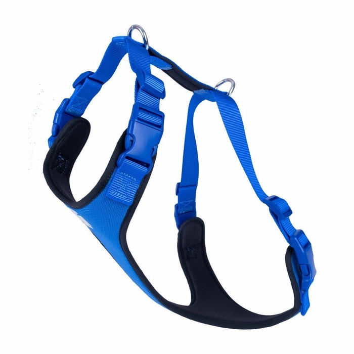 Doggie Havalı Dokumadan El Yapımı Köpek Göğüs Tasması XL-2,5x65-75cm - Royal Blue