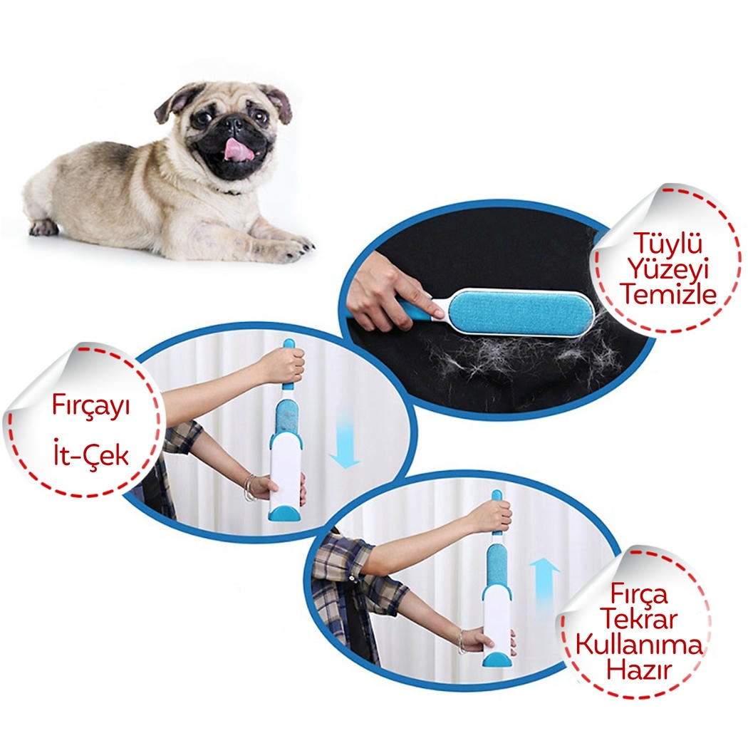 Smart Brush Kendinden Temizlemeli Kedi Köpek Tüy Toplama Fırçası