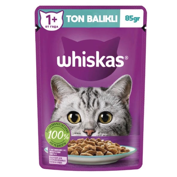 Whiskas Ton Balıklı Poşet Yaş Mama 85 gr