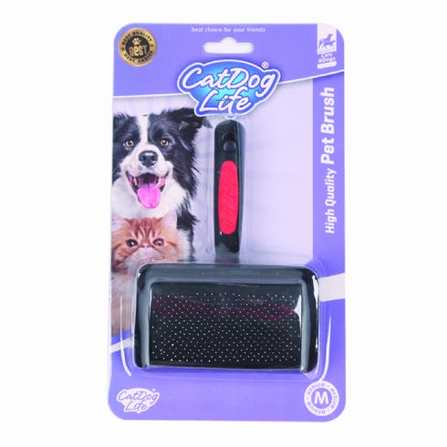 CatDog Life Kedi ve Köpekler İçin Telli Fırça Siyah (M)