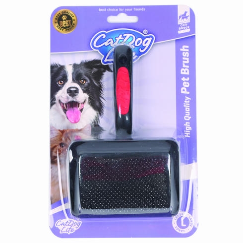 CatDog Life Kedi ve Köpekler İçin Telli Fırça Siyah (L)