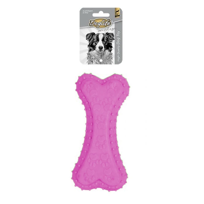 Doglife اسباب بازی لاستیکی استخوانی برای سگ 10cm (رنگ های متنوع)