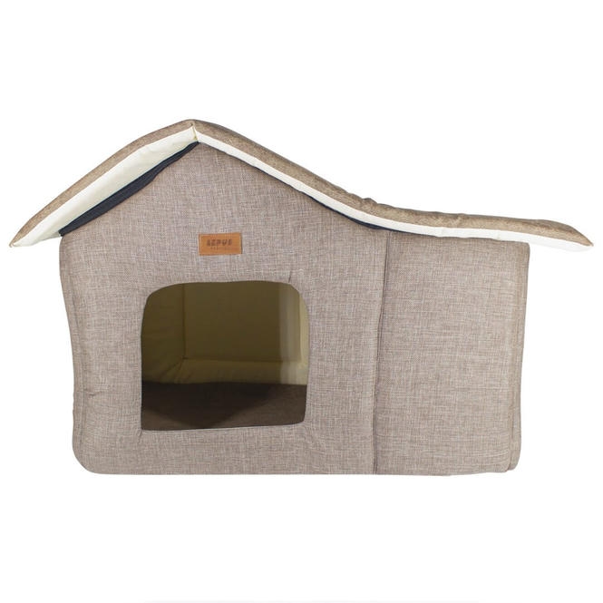 Lepus Cabin کلبه تخت قهوه ای 55x35x35-45 cm