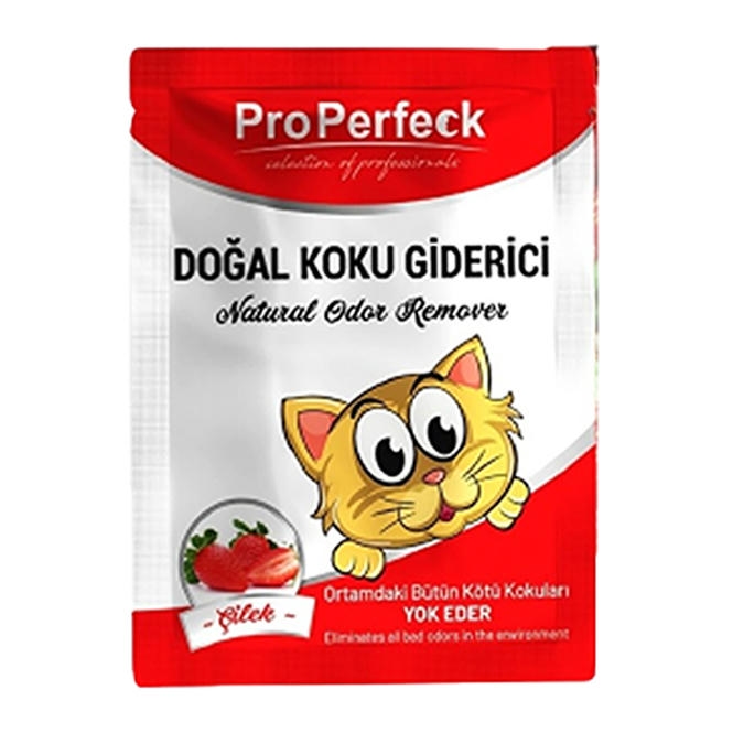ProPerfeck Kedi Kumu İçin Doğal Koku Giderici Çilek Kokulu 25g