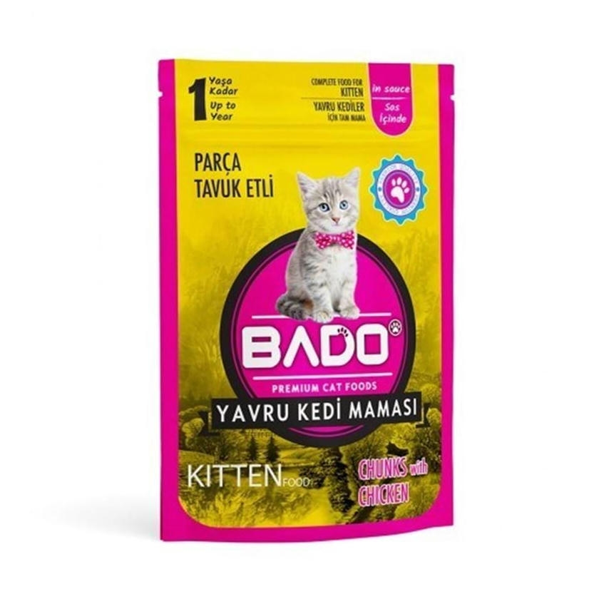 Bado Yavru Kediler İçin Tavuklu Yaş Mama 85gr