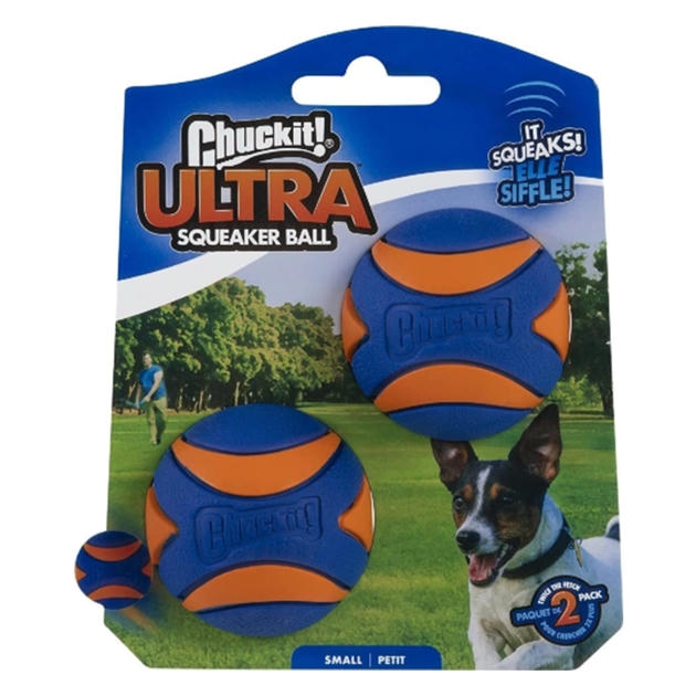 ChuckIt! Ultra Squeaker 2'li Sesli Köpek Oyun Topu (Küçük Boy)
