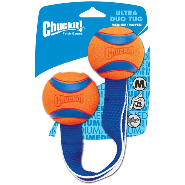 ChuckIt! Ultra Duo Tug 2'li توپ یدک کش سگ (6.5 cm - متوسط)