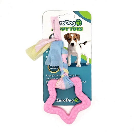 EuroDog Puppy Toys Pembe Beşgen Diş Kaşıma Oyuncağı