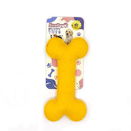 EuroDog Puppy Pet Toys Kemik Sarı Köpek Oyuncağı