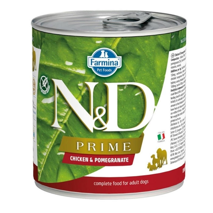 N&D Prime Tavuklu ve Narlı Tahılsız Yetişkin Köpek Konservesi 285gr