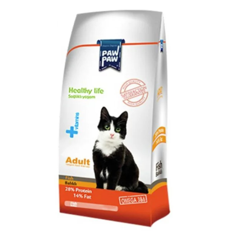 PawPaw Balıklı Yetişkin Kedi Maması 1,5kg