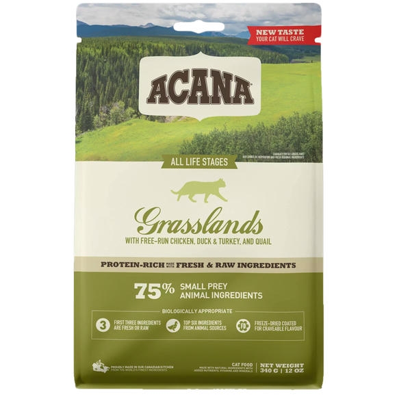 Acana Regionals - Grasslands Ördekli, Tavuklu ve Bıldırcınlı Tahılsız Yetişkin Kedi Maması 1,8KG