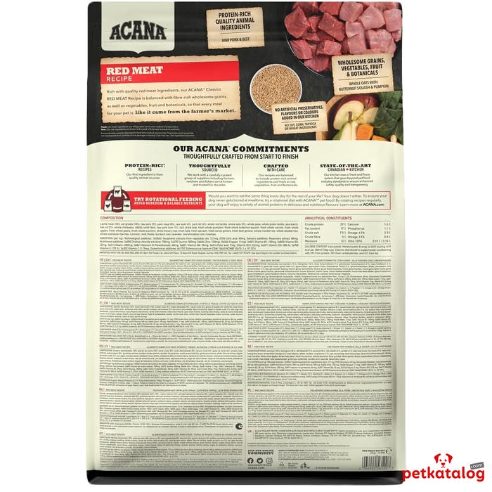 Acana Classics Red Meat 2 Kg Kuzulu ve Sığır Etli Düşük Tahıllı Köpek Maması