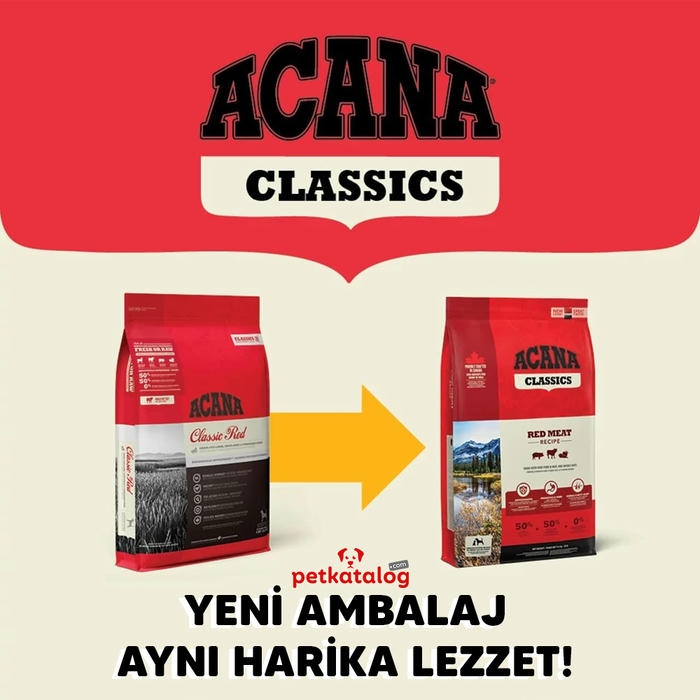 Acana Classics Red Meat 2 Kg Kuzulu ve Sığır Etli Düşük Tahıllı Köpek Maması