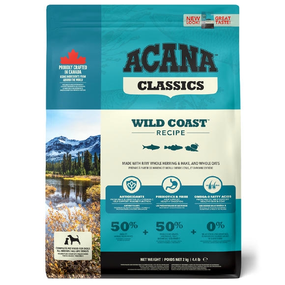 Acana Classics - Wild Coast Ringa Balıklı Düşük Tahıllı Yetişkin Köpek Maması 2KG