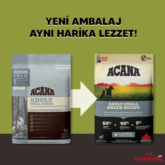 Acana Heritage Adult Small Breed 2 Kg Tavuklu Küçük Irk Yetişkin Köpek Maması