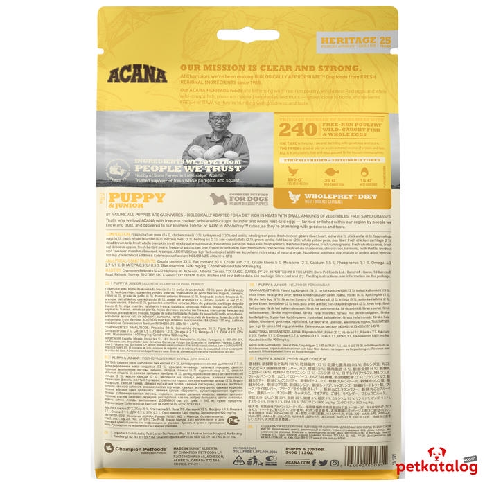 Acana Heritage Puppy & Junior 2 Kg Tavuklu Tahılsız Yavru Köpek Maması