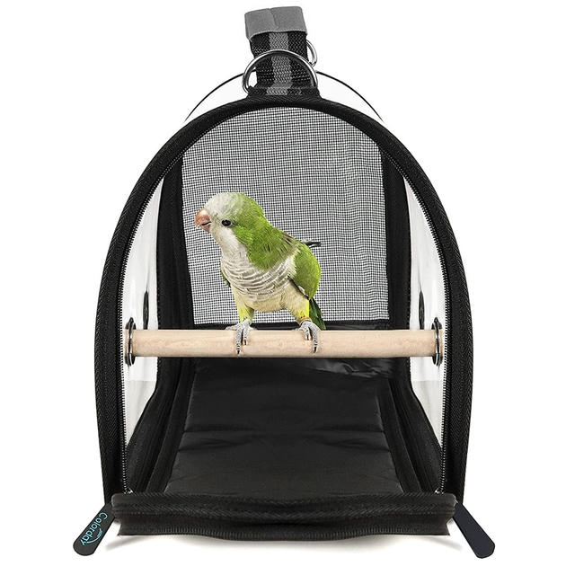 Pet Pretty Kumaş Kuş Taşıma Çantası (Tünek Hediyeli)