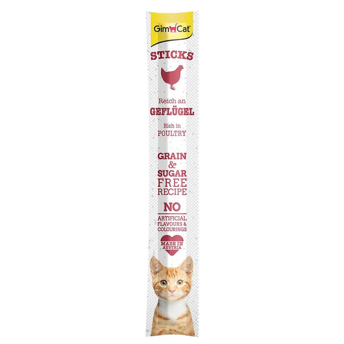 GimCat Sticks Tahılsız Kümes Hayvanlı Kedi Ödül Çubuğu 5 gr (1 Adet)