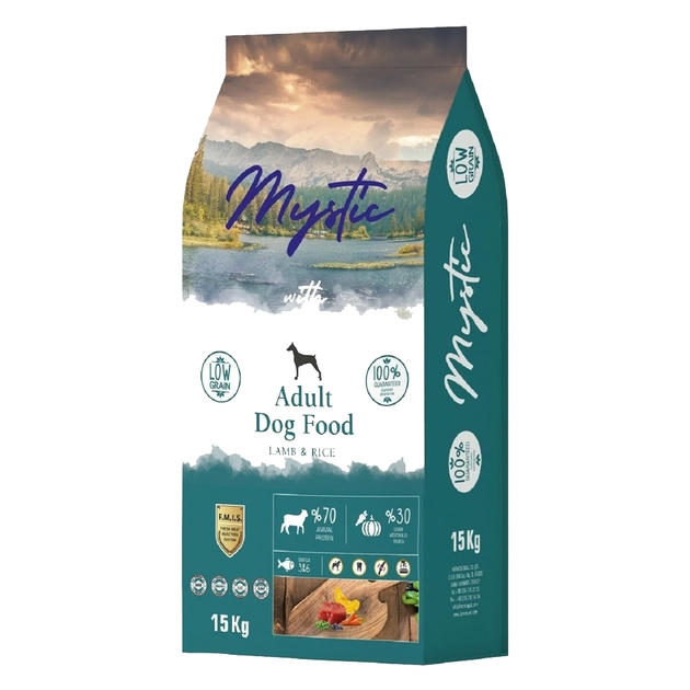 Mystic Az Tahıllı Kuzu Etli Yetişkin Köpek Maması 15 KG