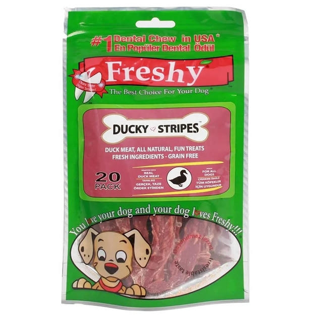Freshy Ducky Stripes Ördekli Şerit Tahılsız Köpek Ödülü 80 gr