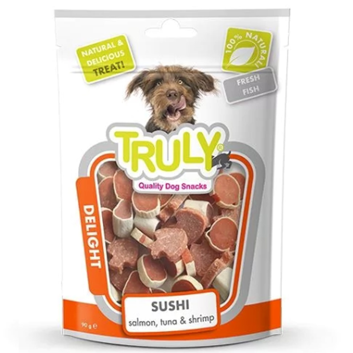 Truly Delight Somonlu Ton Balıklı ve Karidesli Sushi Köpek Ödül Maması 90gr