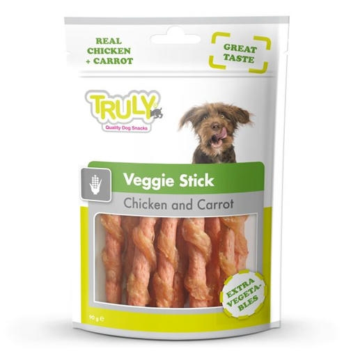 Truly Tavuklu Havuçlu ve Ispanaklı Köpek Ödül Çubuğu 90gr