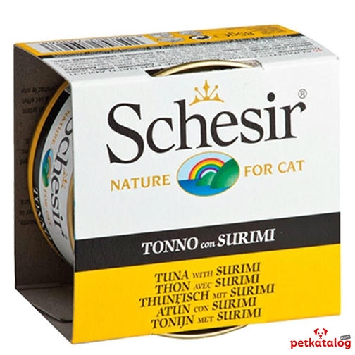 Schesir Jelly - Ton Balıklı ve Surimili Yetişkin Kedi Konservesi 85gr