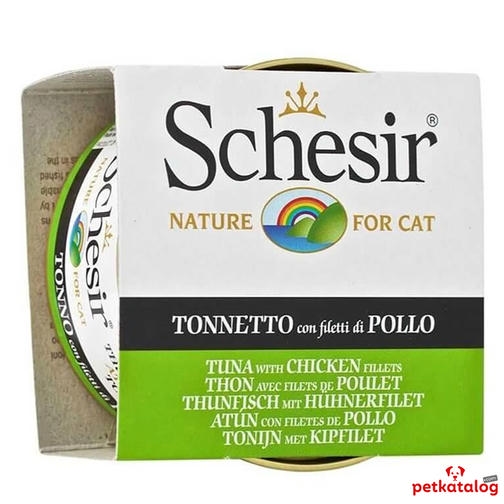 Schesir Jelly - Ton Balıklı ve Tavuklu Yetişkin Kedi Konservesi 85gr