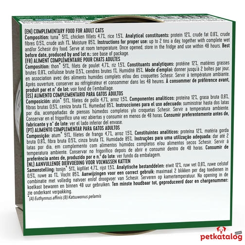 Schesir Jelly - Ton Balıklı ve Tavuklu Yetişkin Kedi Konservesi 85gr